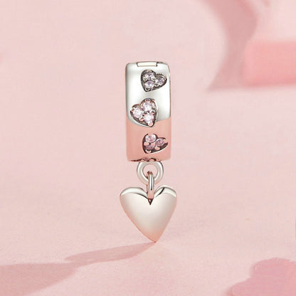 Jorrio Simple Heart Locator Buckle  Sterling Silver Charm