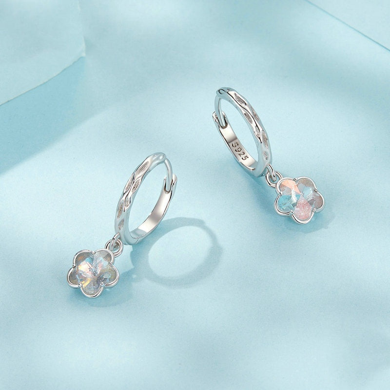 Jorrio Gentle Sweet Ice Small Flower Sterling Silver Earrings