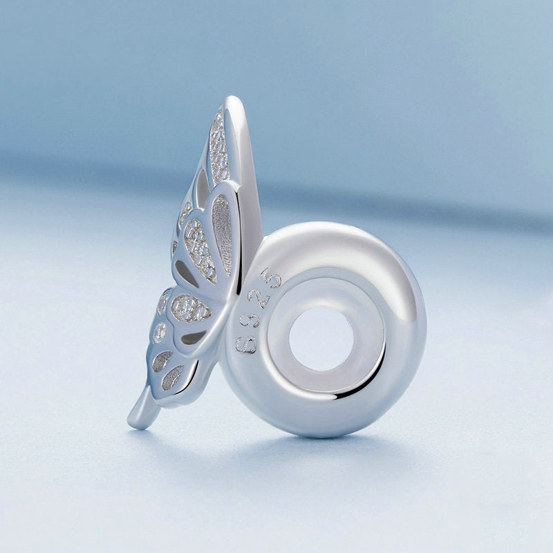 Jorrio Combination Design Butterfly Multi-Wear Sterling Silver Charm