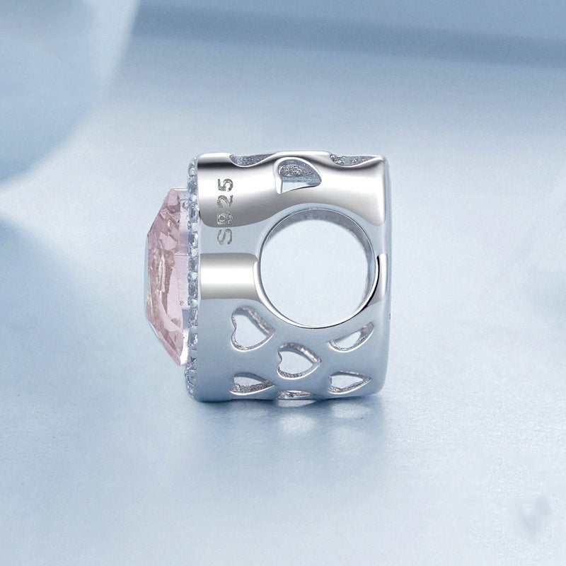 Jorrio Pink Cute Cat Animal Sterling Silver Charm