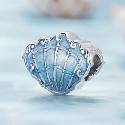 Jorrio Blue Ocean Shell Sterling Silver Charm