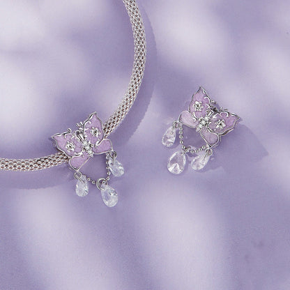 Jorrio Sweet Purple Butterfly Sterling Silver Charm