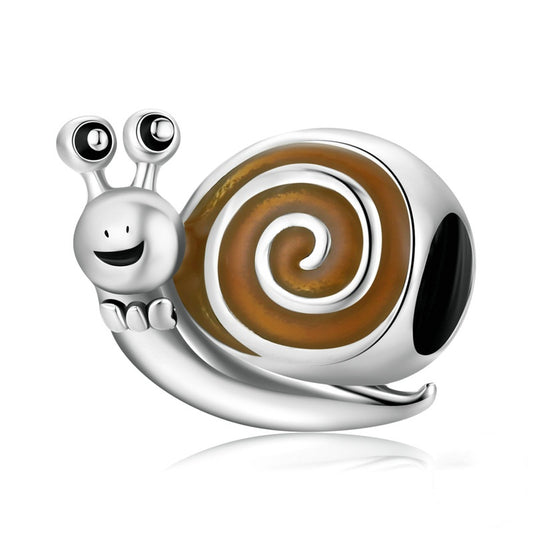 Jorrio Cute Animal Mr Snail Sterling Silver Charm