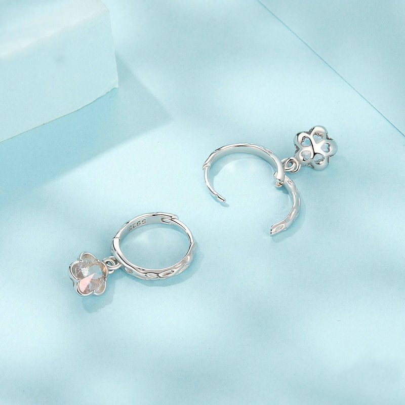 Jorrio Gentle Sweet Ice Small Flower Sterling Silver Earrings