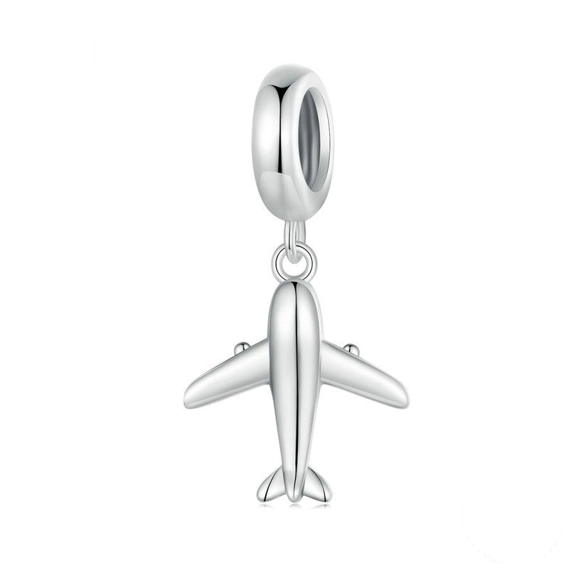 Jorrio Personalized Airplane Mini Sterling Silver Charm