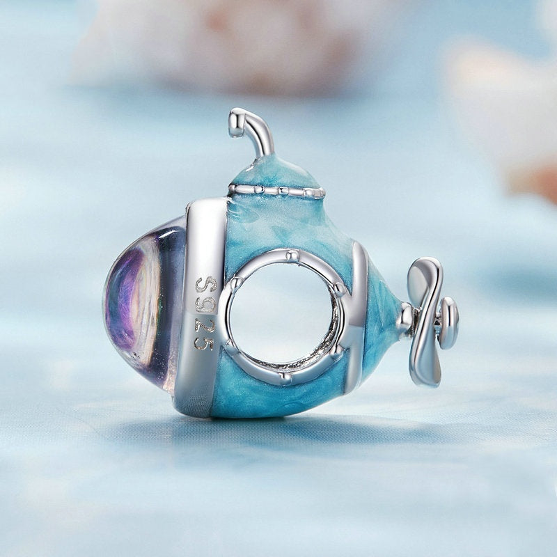 Jorrio Ocean Blue Fantasy Submarine Sterling Silver Charm