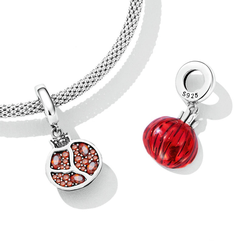 Jorrio Delicate Pomegranate Fruit Sterling Silver Charm