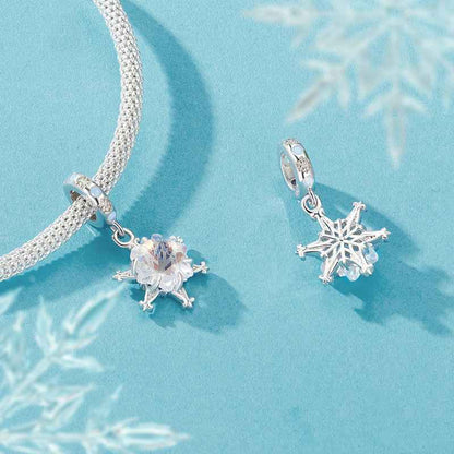 Jorrio handmade Christmas Ice Flower sterling silver charms