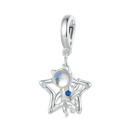 Jorrio Romantic Cosmic Star Astronaut Sterling Silver Charm