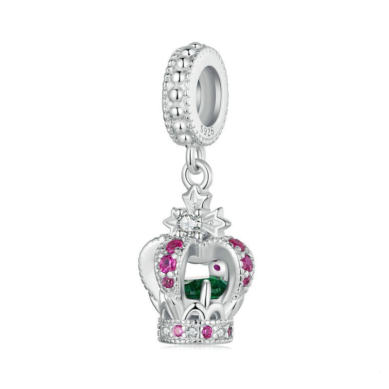 Jorrio Elegant Queen Crown Sterling Silver Charm