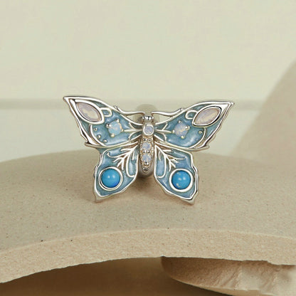 Jorrio Classical Blue Butterfly Sterling Silver Charm