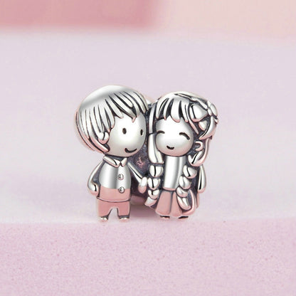 Jorrio Cute Little Boy Girl Locator Sterling Silver Charm