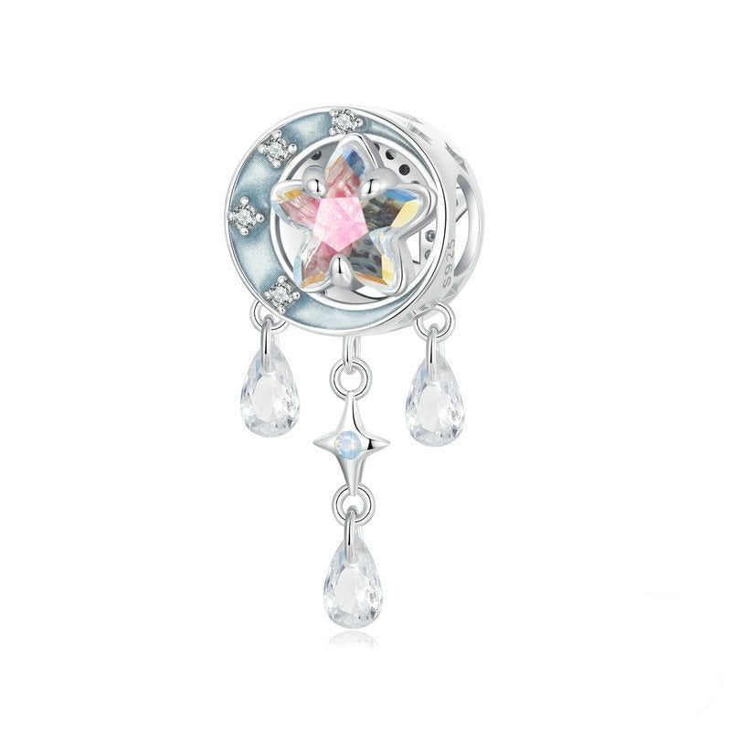 Jorrio Fantasy Star Moon Dream Net Sterling Silver Charm