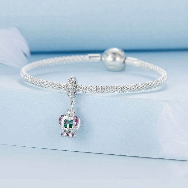 Jorrio Elegant Queen Crown Sterling Silver Charm
