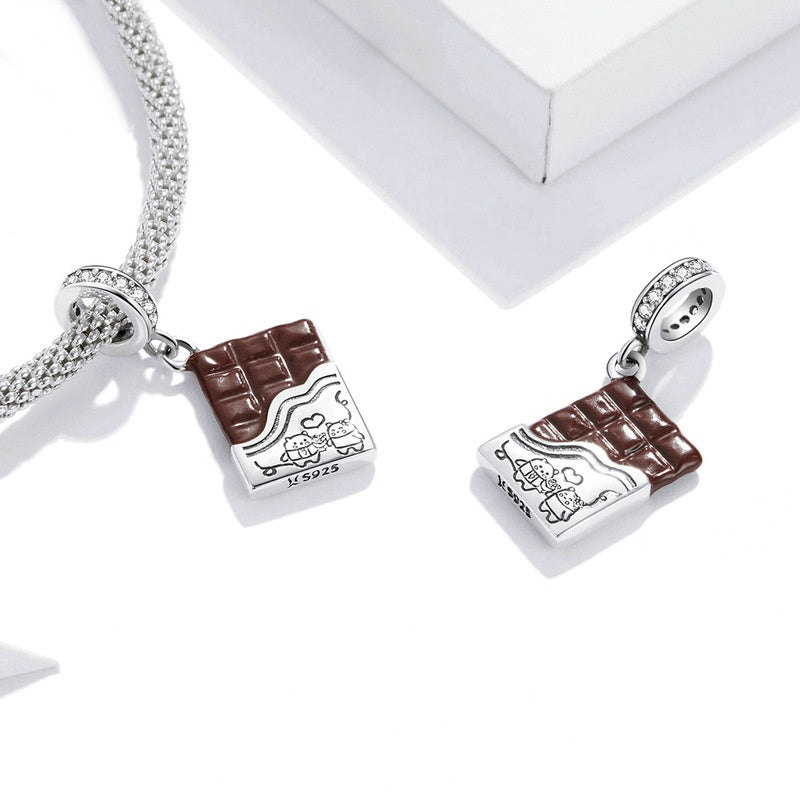 Jorrio Valentine's Day Chocolate Sterling Silver Charm