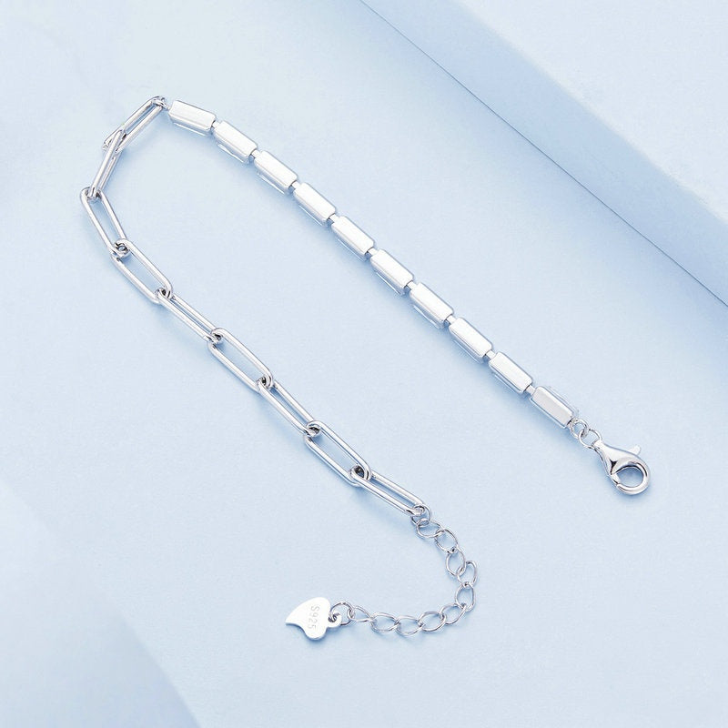 Jorrio Asymmetric Vintage Sterling Silver Bracelet