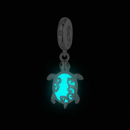 Jorrio handmade glow in the dark sea turtle sterling silver charms