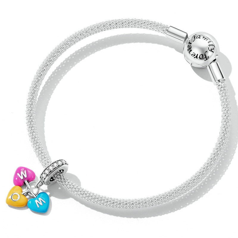 Jorrio Love Rainbow Candy Mother's Day Sterling Silver Charm