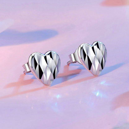 Jorrio Classic Heart Sterling Silver Earrings
