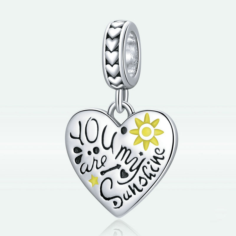 Jorrio You Are My Sunshine Engraved Love Sterling Silver Charm