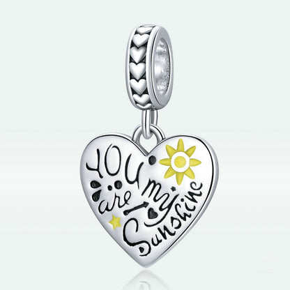 Jorrio You Are My Sunshine Engraved Love Sterling Silver Charm