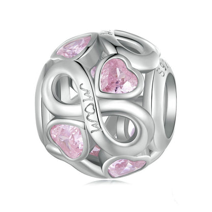 Jorrio Pink Eternal Mother's Love Sterling Silver Charm