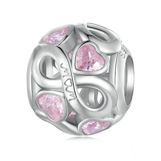 Jorrio Pink Eternal Mother's Love Sterling Silver Charm