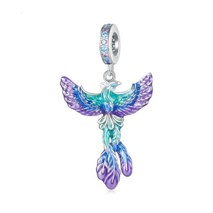 Jorrio Gradient Spirit Animal Phoenix Sterling Silver Charm