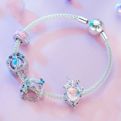 Jorrio Purple Dream Planet Sterling Silver Charm