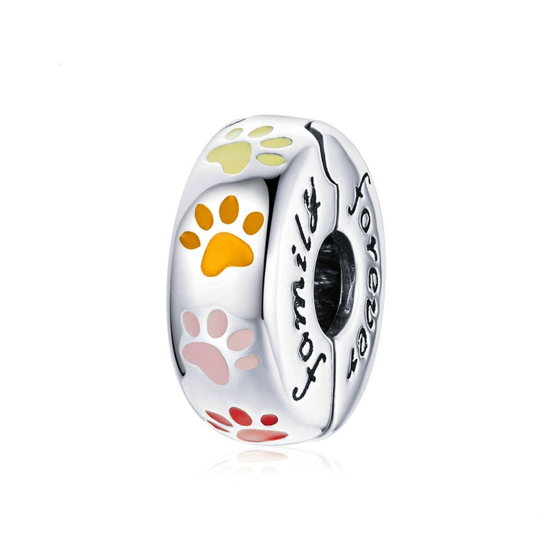 Jorrio Cute Animal Paw Print Locator Clasp Sterling Silver Charm