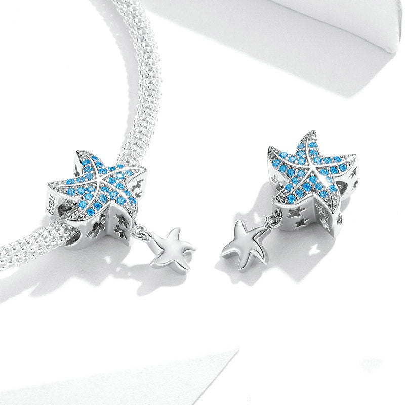 Jorrio Blue Ocean Starfish Sterling Silver Charm