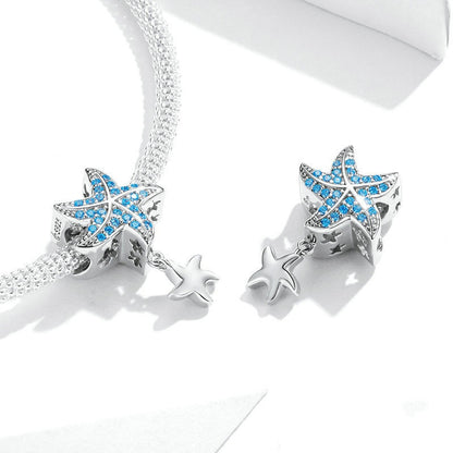 Jorrio Blue Ocean Starfish Sterling Silver Charm