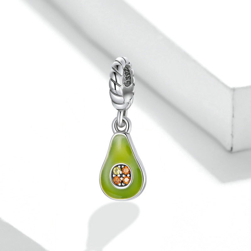 Jorrio Trendy Fruit Avocado Sterling Silver Charm