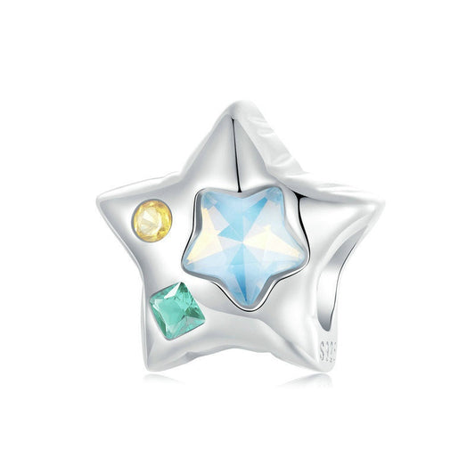 Jorrio Sweet Colourful Stars Sterling Silver Charm