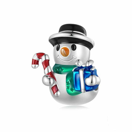 Jorrio Handmade Christmas Cane Snowman Charms