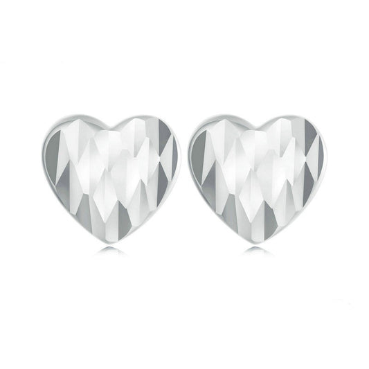 Jorrio Classic Heart Sterling Silver Earrings