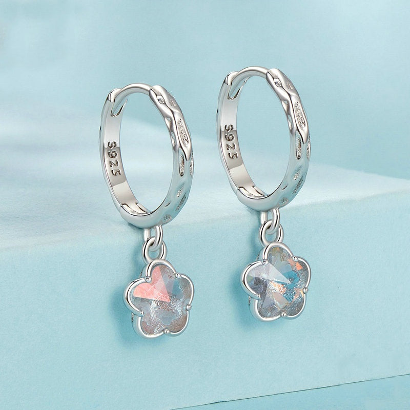 Jorrio Gentle Sweet Ice Small Flower Sterling Silver Earrings