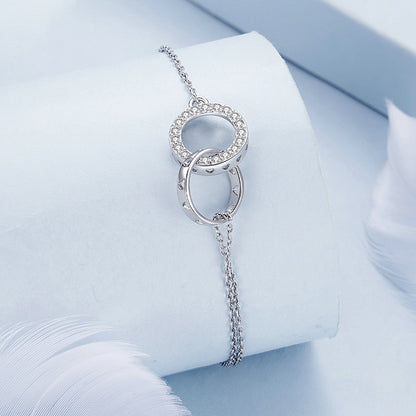 Jorrio Classic Double Loop Sterling Silver Bracelet