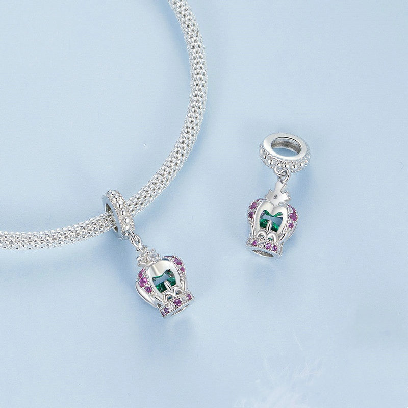 Jorrio Elegant Queen Crown Sterling Silver Charm