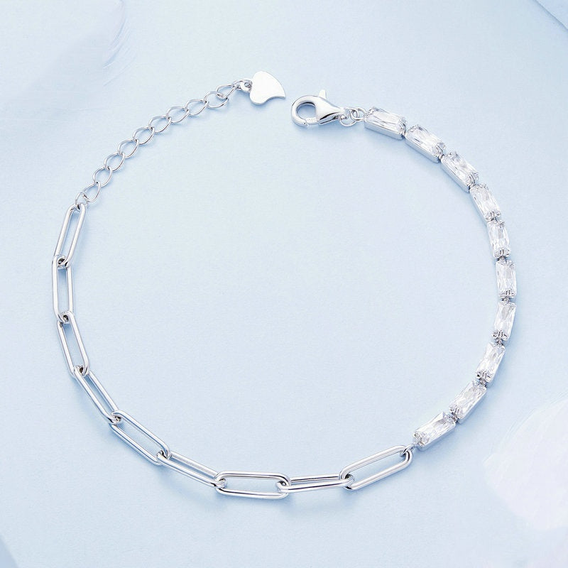 Jorrio Asymmetric Vintage Sterling Silver Bracelet