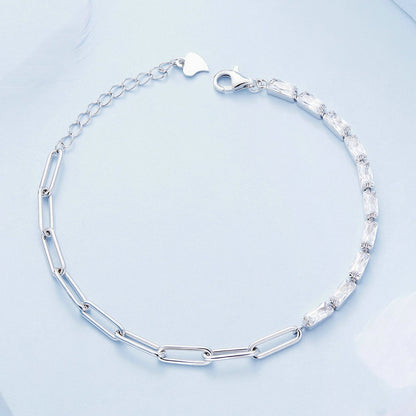 Jorrio Asymmetric Vintage Sterling Silver Bracelet