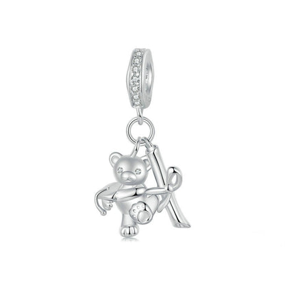 Jorrio Graduation Cute Bear Animal Sterling Silver Charm