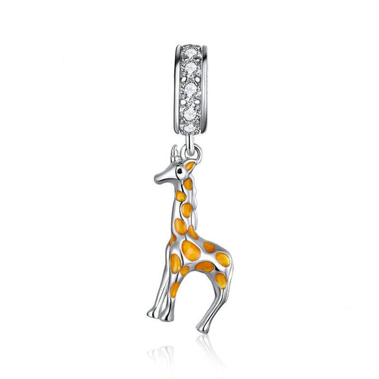 Jorrio Cute Animal Spotted Giraffe Sterling Silver Charm