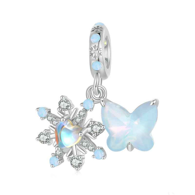 Jorrio Handmade Christmas Ice Butterfly Sterling Silver Charms