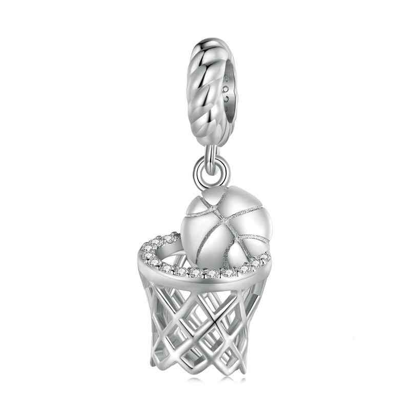 Jorrio White Basketball Sterling Silver Charm