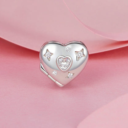 Jorrio Valentine's Day Open Heart Sterling Silver Charm