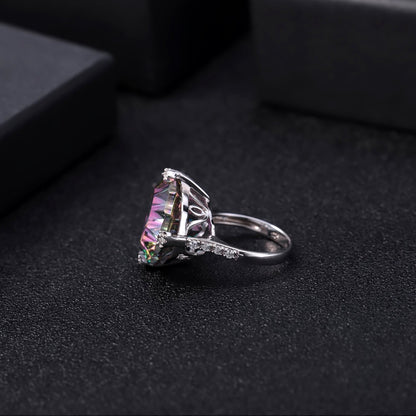 Jorrio handmade colorful stone fashion sterling silver engagement ring