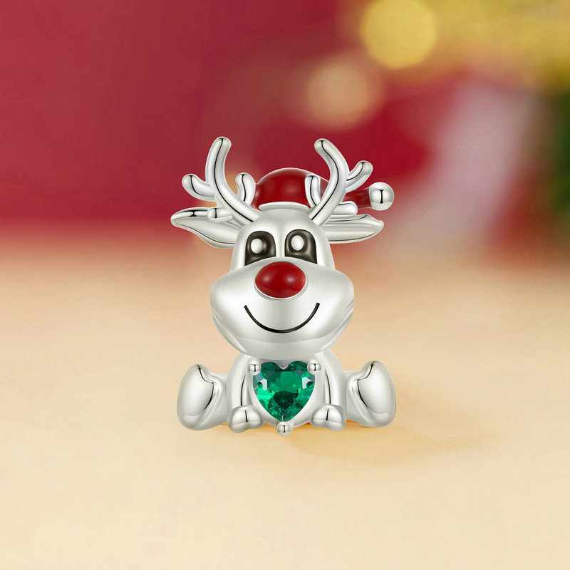 Jorrio Handmade Christmas Moose Sterling Silver Charms