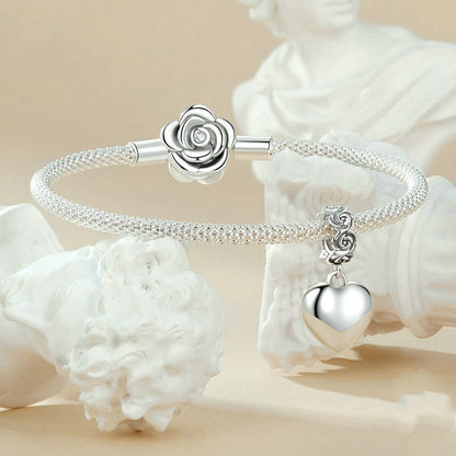 Jorrio Romantic Rose Proposal Box Sterling Silver Charm