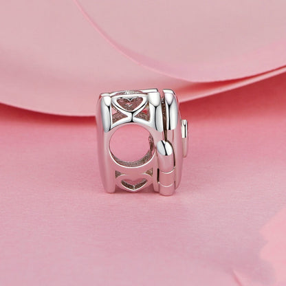 Jorrio Valentine's Day Open Heart Sterling Silver Charm